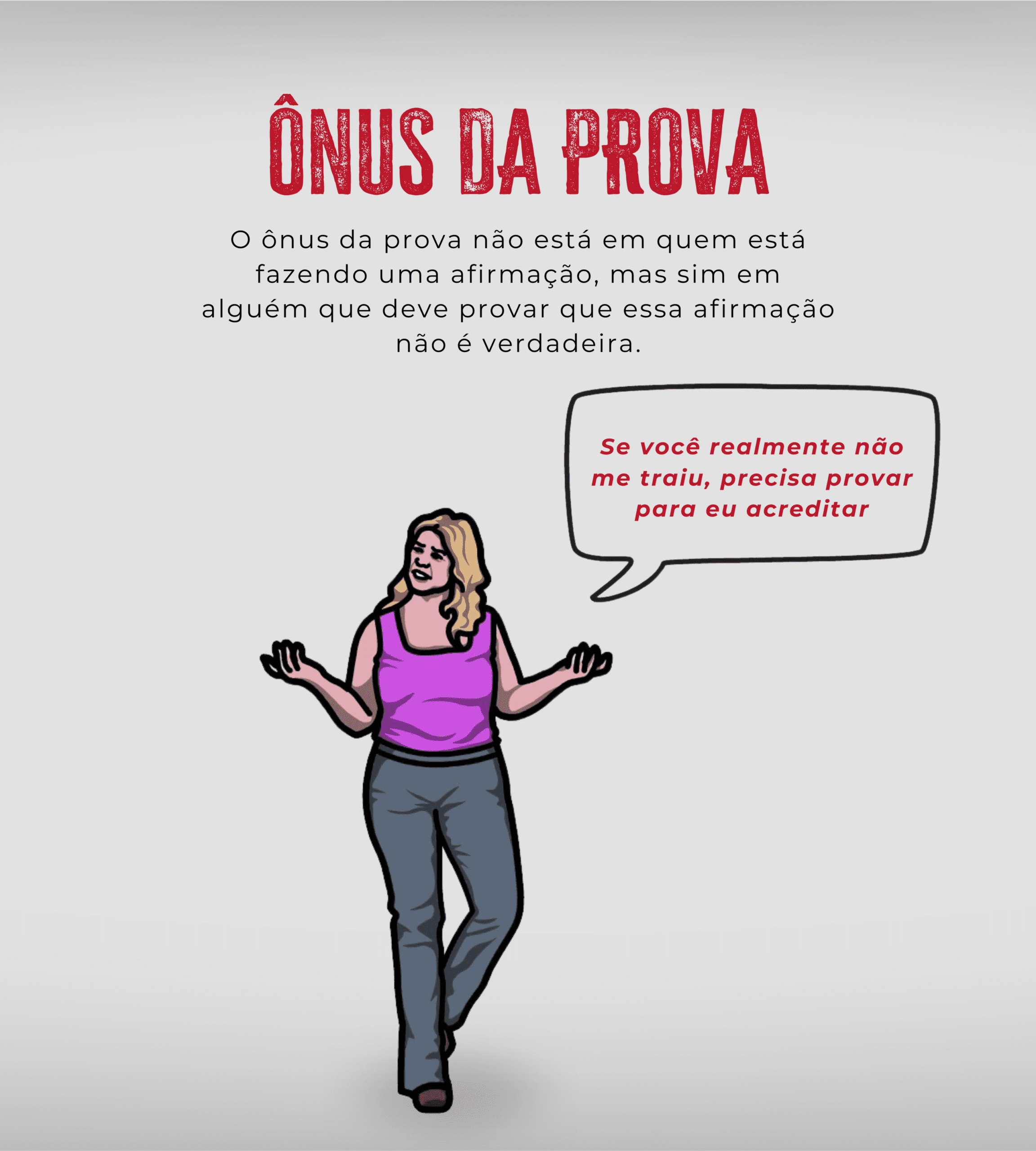 Inversão do ônus da prova: exigir que o outro desprove uma afirmação sem evidências